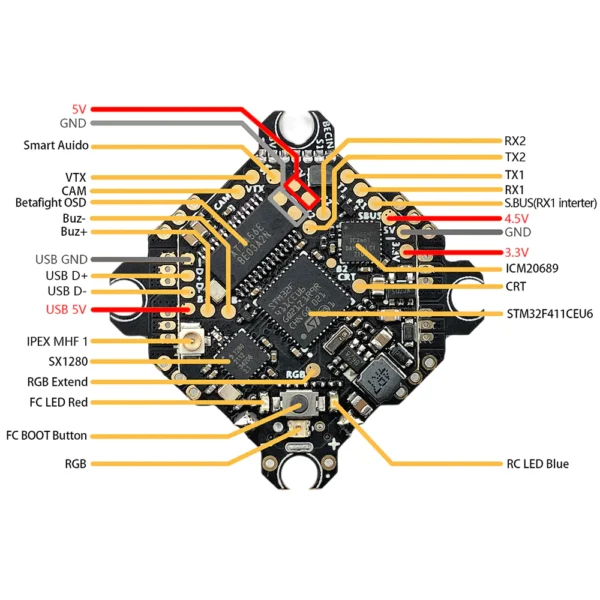 DarwinFPV 15a ELRS 1-3s F411 AIO