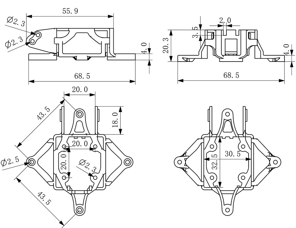 Mobula8 O3 Mounting Bracket